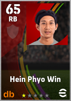 Hein Phyo Win — RB, OVR 65, MAX 65