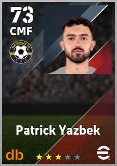 Patrick Yazbek — CMF, OVR 73, MAX 73