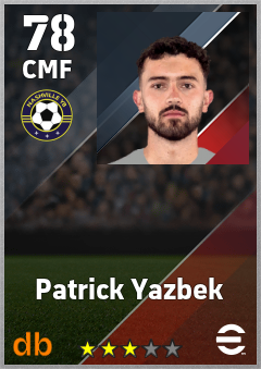 Patrick Yazbek — CMF, OVR 78, MAX 78