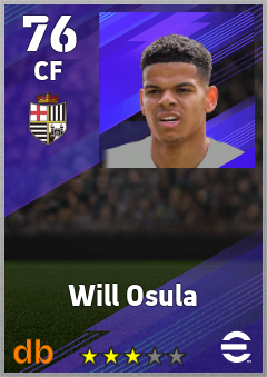 Will Osula — CF, OVR 76, MAX 76