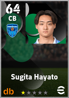 Sugita Hayato — CB, OVR 64, MAX 64