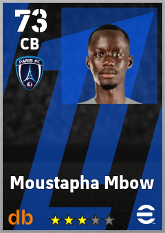 Moustapha Mbow — CB, OVR 73, MAX 73