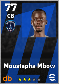 Moustapha Mbow — CB, OVR 77, MAX 77