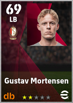 Gustav Mortensen — LB, OVR 69, MAX 69