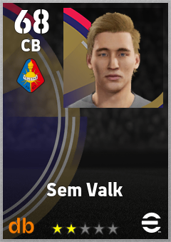 Sem Valk — CB, OVR 68, MAX 68
