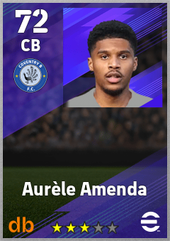 Aurèle Amenda — CB, OVR 72, MAX 72