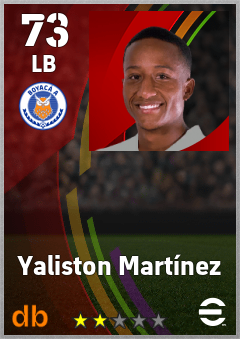 Yaliston Martínez — LB, OVR 73, MAX 73