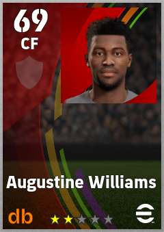 Augustine Williams — CF, OVR 69, MAX 69