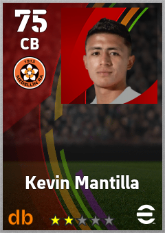 Kevin Mantilla — CB, OVR 75, MAX 75