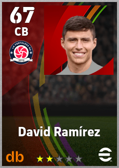 David Ramírez — CB, OVR 67, MAX 67