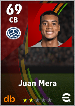 Juan Mera — CB, OVR 69, MAX 69
