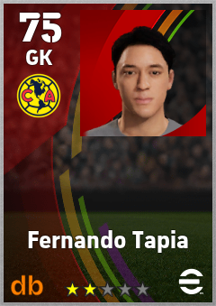 Fernando Tapia — GK, OVR 75, MAX 75