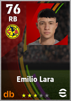 Emilio Lara — RB, OVR 76, MAX 76