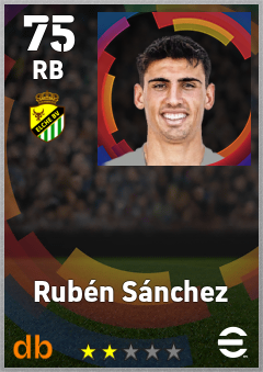Rubén Sánchez — RB, OVR 75, MAX 75
