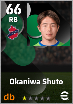 Okaniwa Shuto — RB, OVR 66, MAX 66