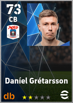 Daníel Grétarsson — CB, OVR 73, MAX 73