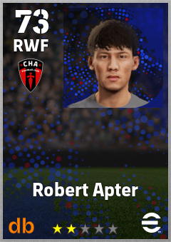Robert Apter — RWF, OVR 73, MAX 73