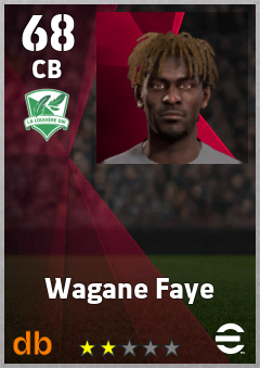 Wagane Faye — CB, OVR 68, MAX 68