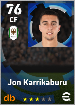 Jon Karrikaburu — CF, OVR 76, MAX 76