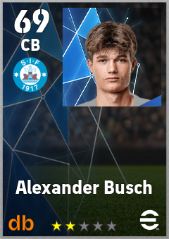 Alexander Busch — CB, OVR 69, MAX 69