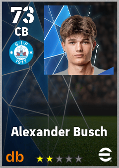 Alexander Busch — CB, OVR 73, MAX 73