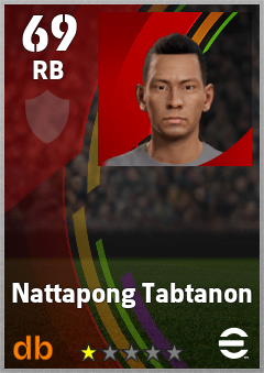 Nattapong Tabtanon — RB, OVR 69, MAX 69
