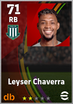 Leyser Chaverra — RB, OVR 71, MAX 71