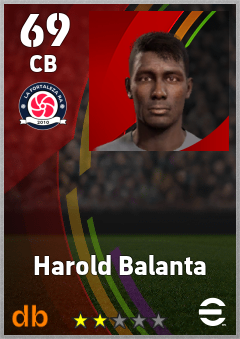 Harold Balanta — CB, OVR 69, MAX 69