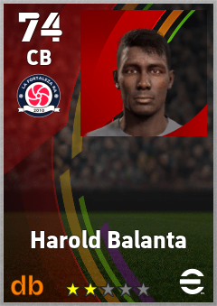 Harold Balanta — CB, OVR 74, MAX 74