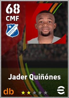Jader Quiñónes — CMF, OVR 68, MAX 68