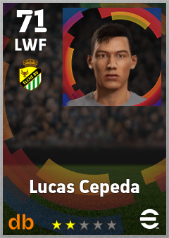 Lucas Cepeda — LWF, OVR 71, MAX 71