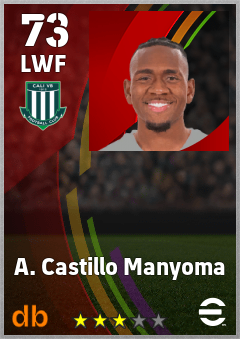 A. Castillo Manyoma — LWF, OVR 73, MAX 73