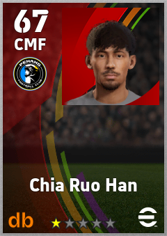 Chia Ruo Han — CMF, OVR 67, MAX 67