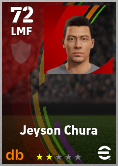 Jeyson Chura — LMF, OVR 72, MAX 72