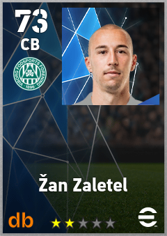 Žan Zaletel — CB, OVR 73, MAX 73