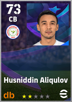 Husniddin Aliqulov — CB, OVR 73, MAX 73