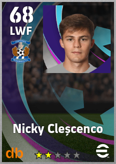 Nicky Cleșcenco — LWF, OVR 68, MAX 68