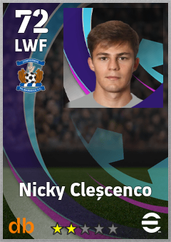Nicky Cleșcenco — LWF, OVR 72, MAX 72