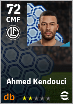 Ahmed Kendouci — CMF, OVR 72, MAX 72