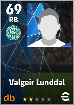 Valgeir Lunddal — RB, OVR 69, MAX 69
