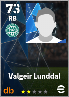 Valgeir Lunddal — RB, OVR 73, MAX 73