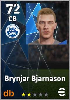 Brynjar Bjarnason — CB, OVR 72, MAX 72