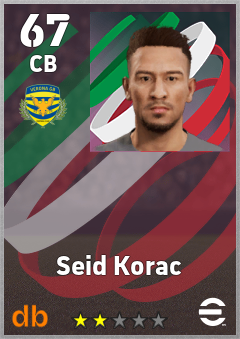 Seid Korac — CB, OVR 67, MAX 67