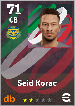 Seid Korac — CB, OVR 71, MAX 71