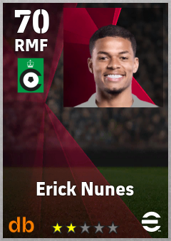 Erick Nunes — RMF, OVR 70, MAX 70