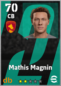 Mathis Magnin — CB, OVR 70, MAX 70