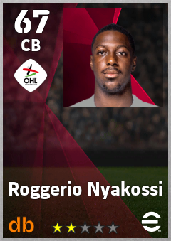 Roggerio Nyakossi — CB, OVR 67, MAX 67
