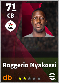 Roggerio Nyakossi — CB, OVR 71, MAX 71