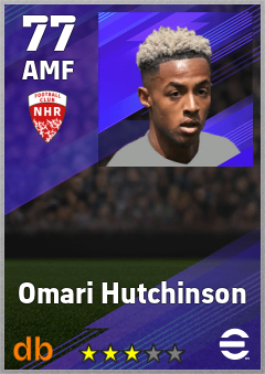 Omari Hutchinson — AMF, OVR 77, MAX 77