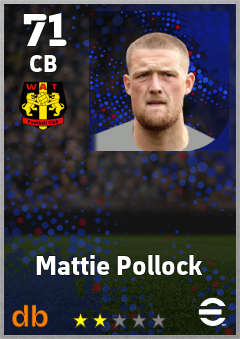 Mattie Pollock — CB, OVR 71, MAX 71